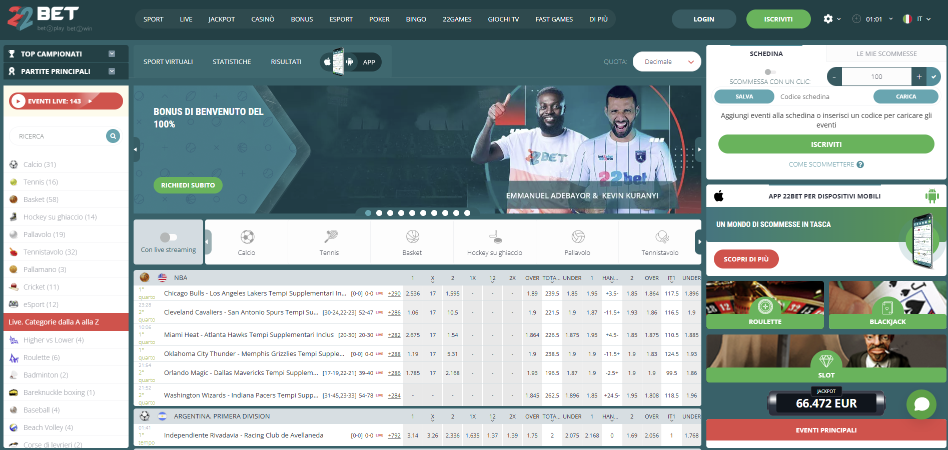Tutti I Migliori Casino Non AAMS 34 22Bet Casino