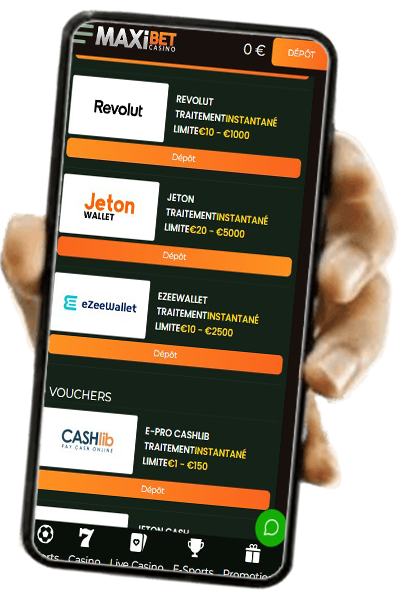 deposit at maxibet casino with mobile