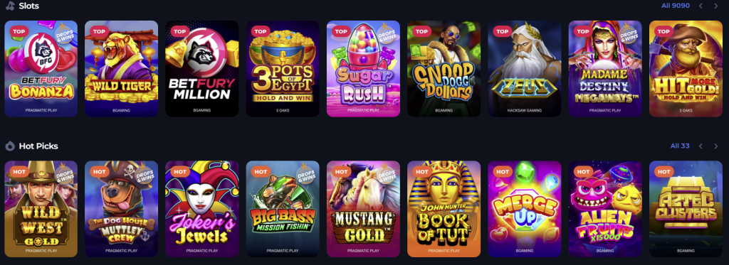 Giochi Di BetFury Casino